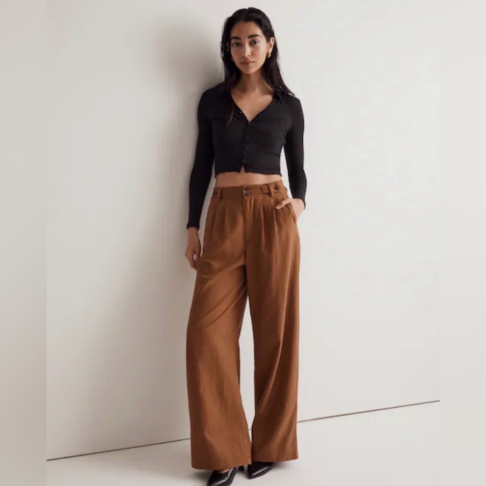 Harlow Brown Wide-Leg Pants